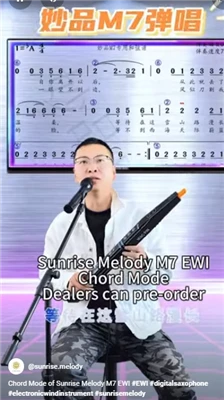 Sunrise Melody M7 Elektronisk blæseinstrument Saxofonspil og sang